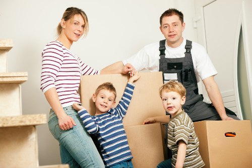 Van loaded with household furniture and boxes for a local removal job