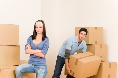 Local moving team handling access and parking challenges