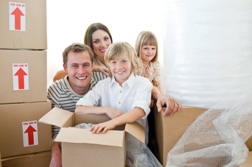 Local removal van loading household items for a flat move