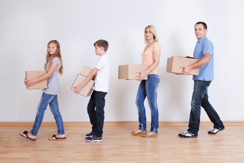 Prepared furniture collection at a property with practical loading access