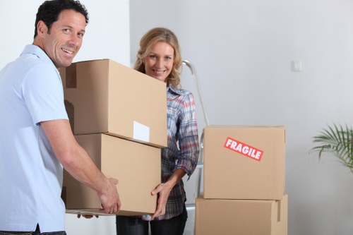 Team member carrying out a safe and professional moving task